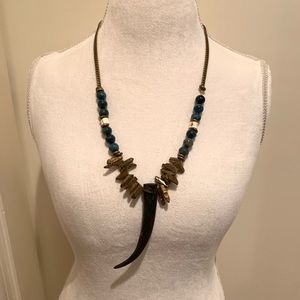 Beautiful Beaded Horn Necklace